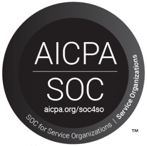Logo of the aicpa, soc for service organizations.