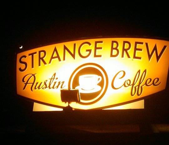 Sheridan Steed, Controller, enjoys working remotely at Strange Brew Austin Coffee House. Where would you like working remotely?
