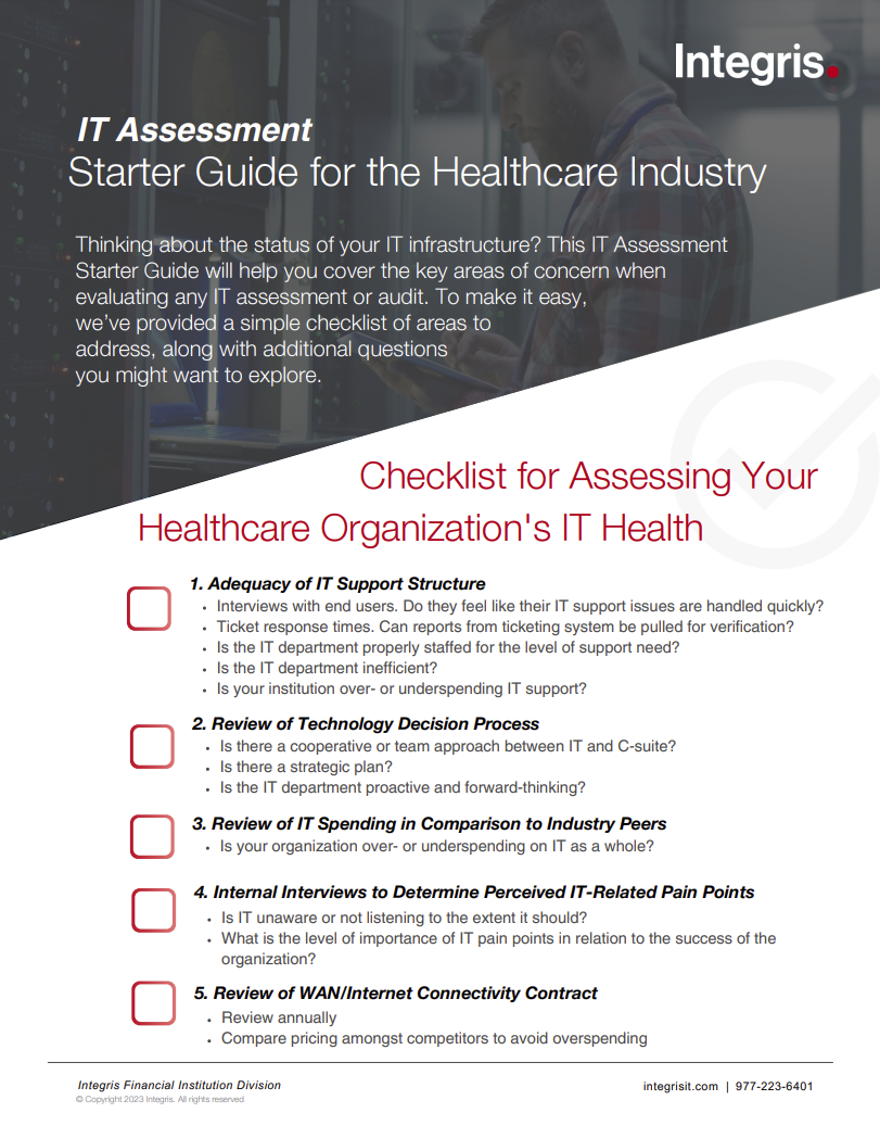 IT Assessment Starter Guide for Healthcare