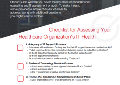 IT Assessment Starter Guide for the Healthcare Industry