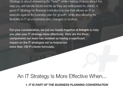 What Makes a Good IT Strategy for FI’s