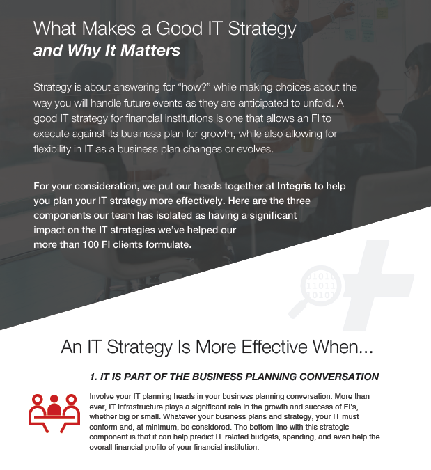 What Makes a Good IT Strategy for FI’s