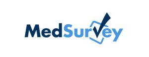 MedSurvey logo with the word "Survey" partially checked off by a blue checkmark, capturing the essence of credible press coverage.