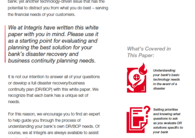 FID – How to Evaluate Your Bank’s Disaster Recovery Needs and What You Didn’t Know to Ask