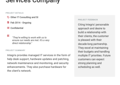 IT Consulting and Services for Financial Services Company
