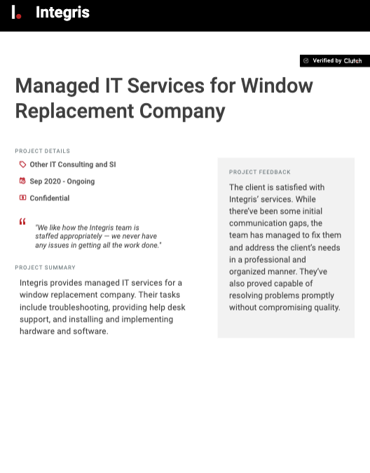 Managed IT for Window Replacement Company