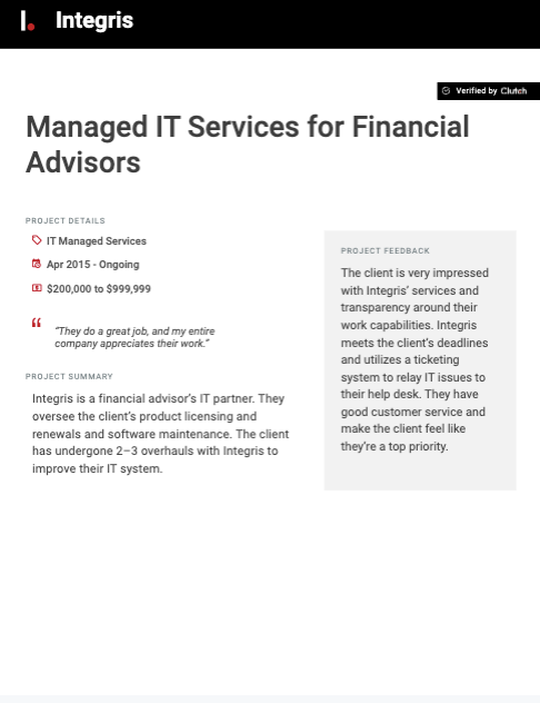 Managed IT Services for Financial Advisors