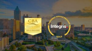 CBA of Georgia Gold Provider logo alongside the Preferred Service Provider Gold logo with Integris in the middle