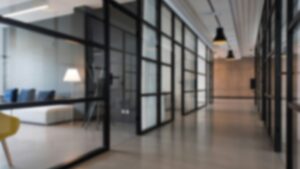 A modern office, blurred