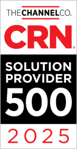CRN 2025 Solution Provider 500 logo, featuring "The Channel Co. CRN Solution Provider 500 2025" text in red, black, and white blocks, highlights top IT Services providers in the industry.