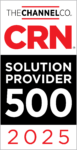 CRN 2025 Solution Provider 500 logo, featuring "The Channel Co. CRN Solution Provider 500 2025" text in red, black, and white blocks, highlights top IT Services providers in the industry.