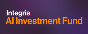 Text reads "Integris. AI Investment Fund" in white and orange on a purple gradient background.