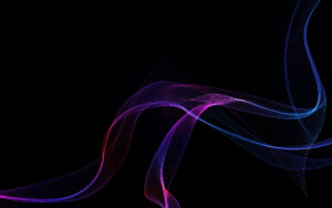 Colorful, wavy lines in shades of purple, blue, and pink intertwine over a black background, creating an abstract, flowing design that evokes the seamless connectivity and dynamic energy of Managed Infrastructure Services.