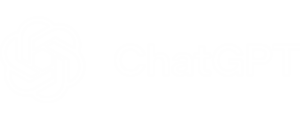 White ChatGPT logo and text on a transparent background; logo appears as an abstract geometric design to the left of the word “ChatGPT” in bold letters, representing seamless integration with CORE Managed Services.