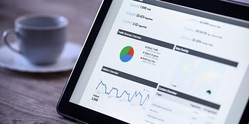 Modern digital marketing on the tablet in vintage style