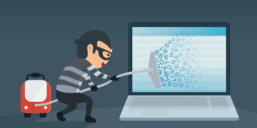 Hacking data for computer with vacuum.